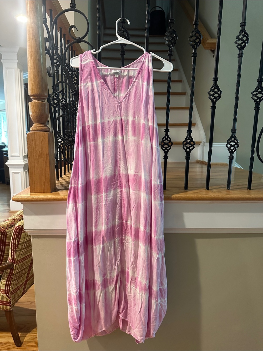 Pink Tie-Dye Maxi Dress